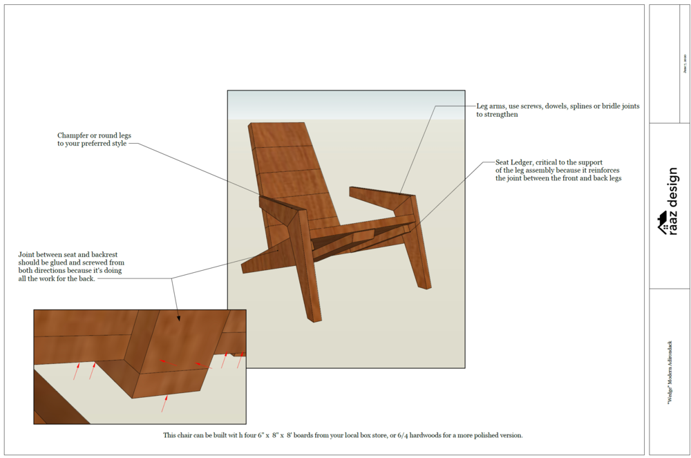 Wedge Adirondack Chair Plans Raaz Design