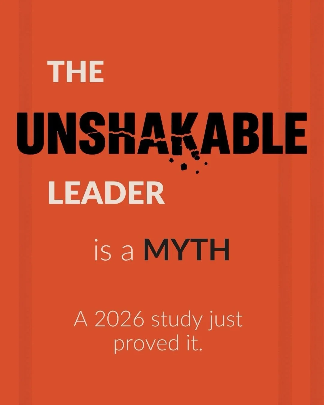 The myth of the unshakable leader is killing performance at the top. Swipe for the full breakdown. What do you do when pressure hits?