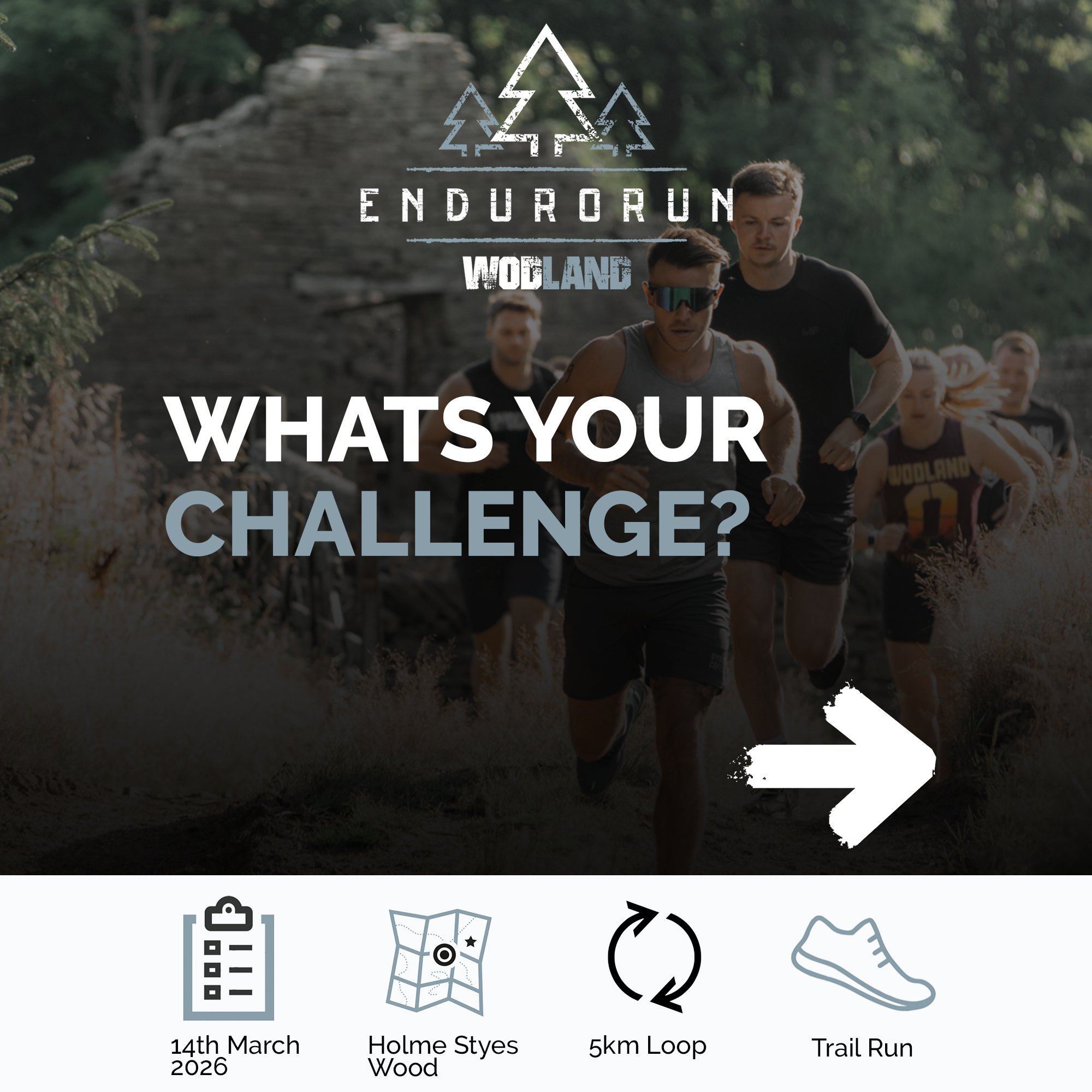 WODland ENDURORUN is for every runner 😎🏃🏼

Whether you&rsquo;re finding your feet after winter, chasing a PB, or seeing how far you can really go....

JOIN US on either challenge;
🌲5km
🌲10km
🌲20km
🌲6 Hours (solo - teams of 2 or 3&rsquo;s)

Dif
