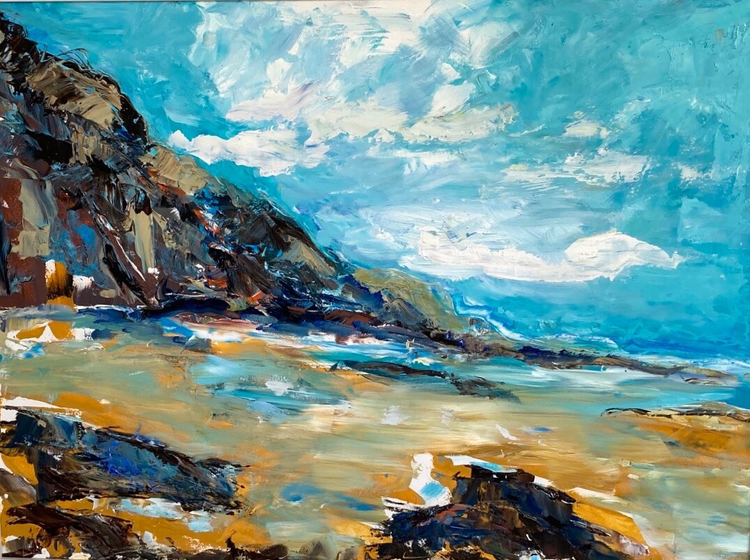 Low Tide Sidmouth - Looking West (Oil)