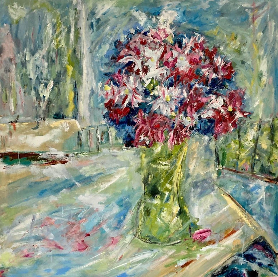 Green Vase oil on canvas 