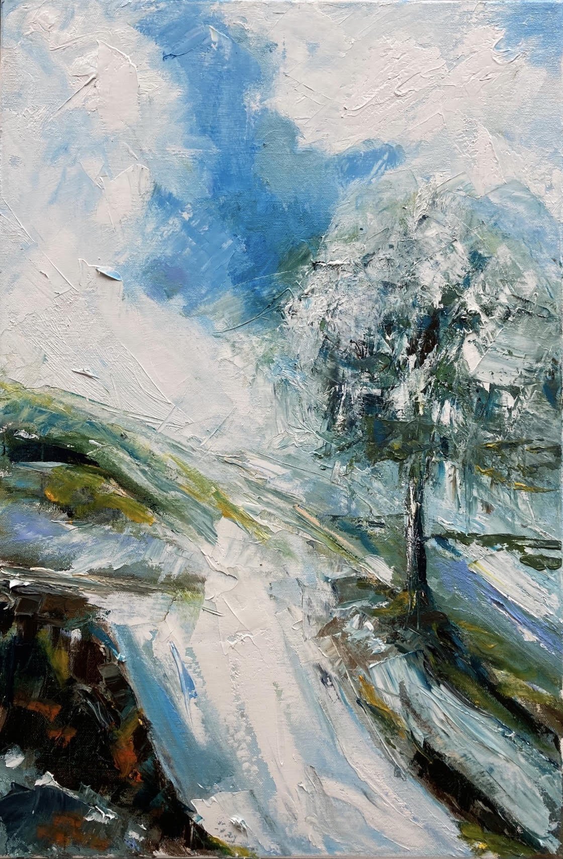 Last of the Snow (Oil on canvas)