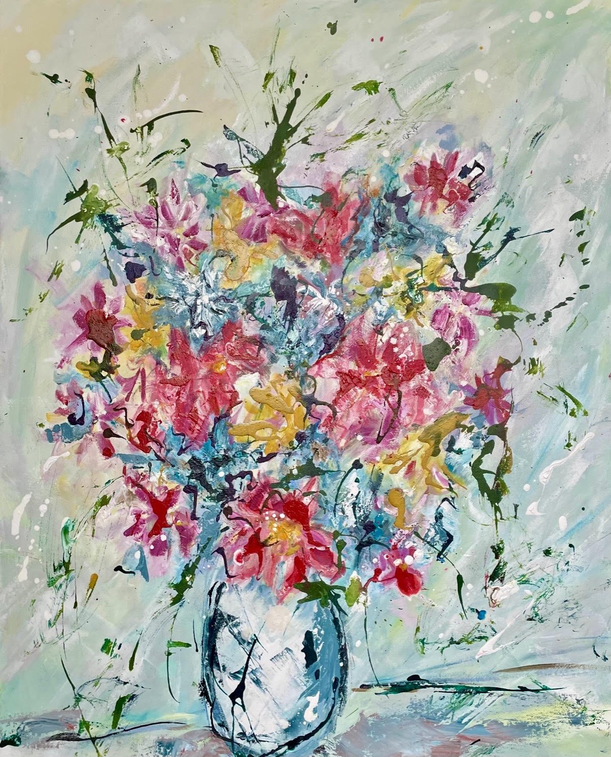 Birthday Flowers - Oil