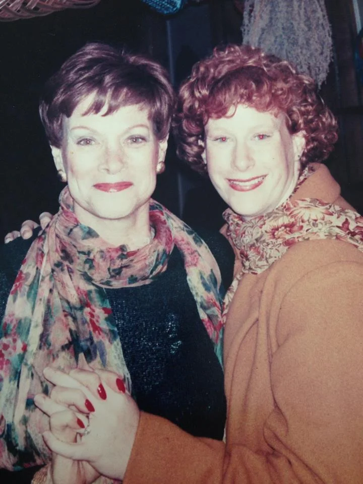 The author with her mother