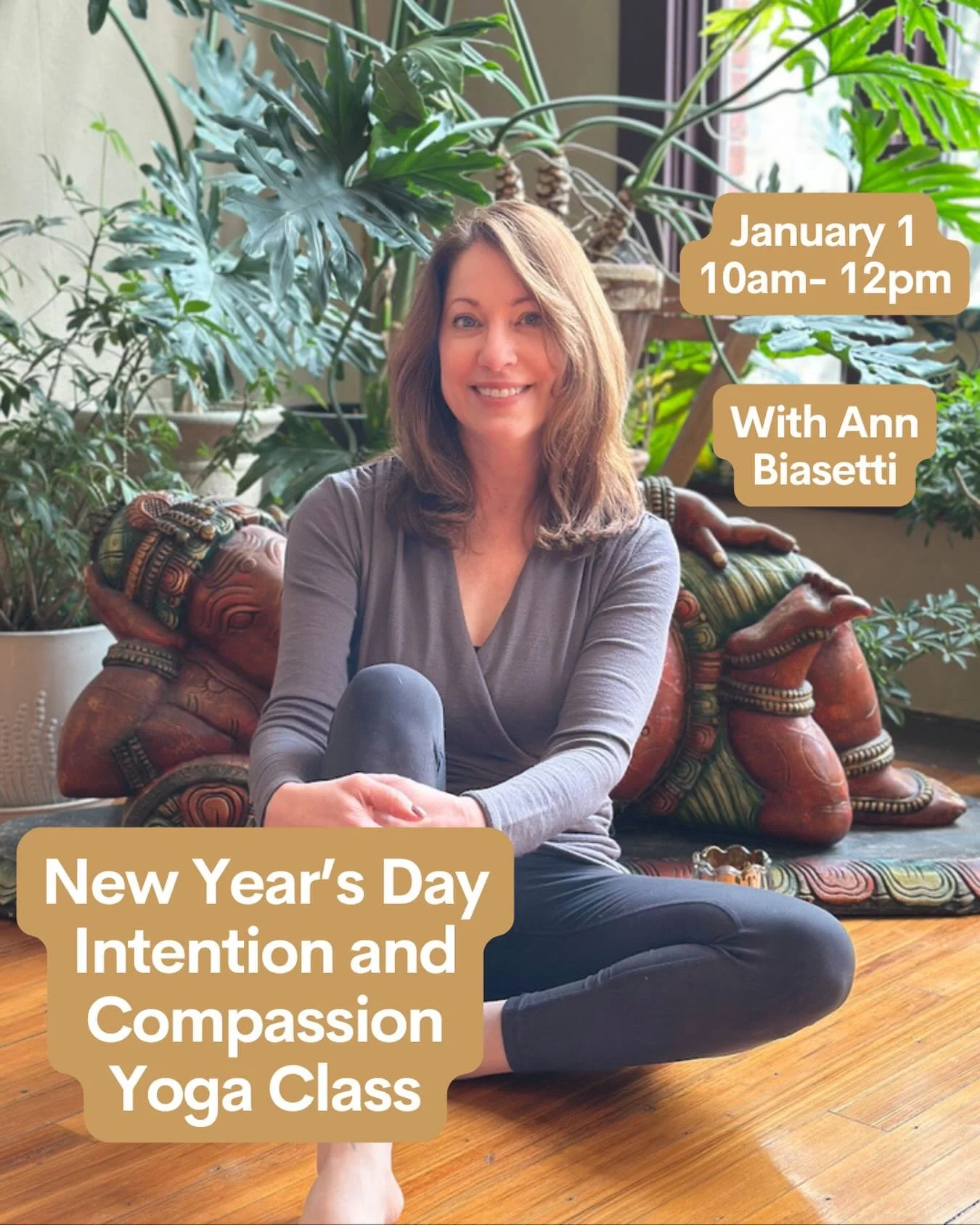 Join Ann in this special class to cultivate the New Year with intention and compassion. 🙏 

We will first explore the teachings embodied on the mat to embrace ease and will end with a full Metta meditation to embrace love and compassion to start 202