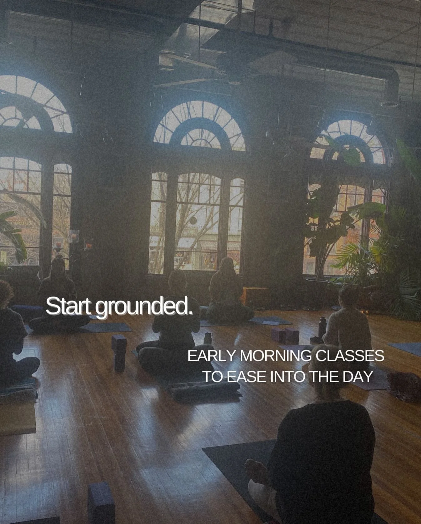 Early mornings hit different.
Quiet studio. Soft light. Deep breaths.
Start your day grounded, clear, and connected&mdash;before the world gets loud.
🤍
7am classes on Wednesday + Thursday
8am classes every day of the week
🤍
A small early choice tha