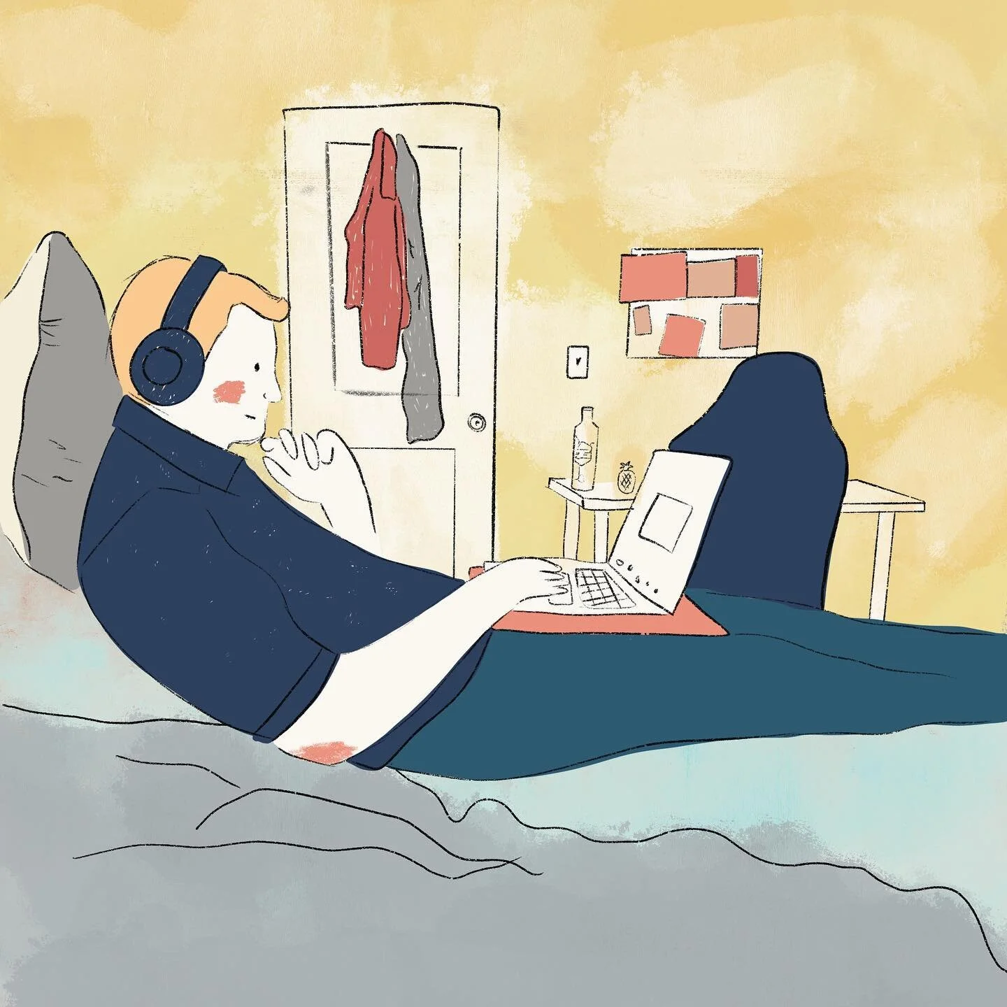 Trying out some different illustration styles! Shoutout to @aidanob97 for being my muse 💃🏻