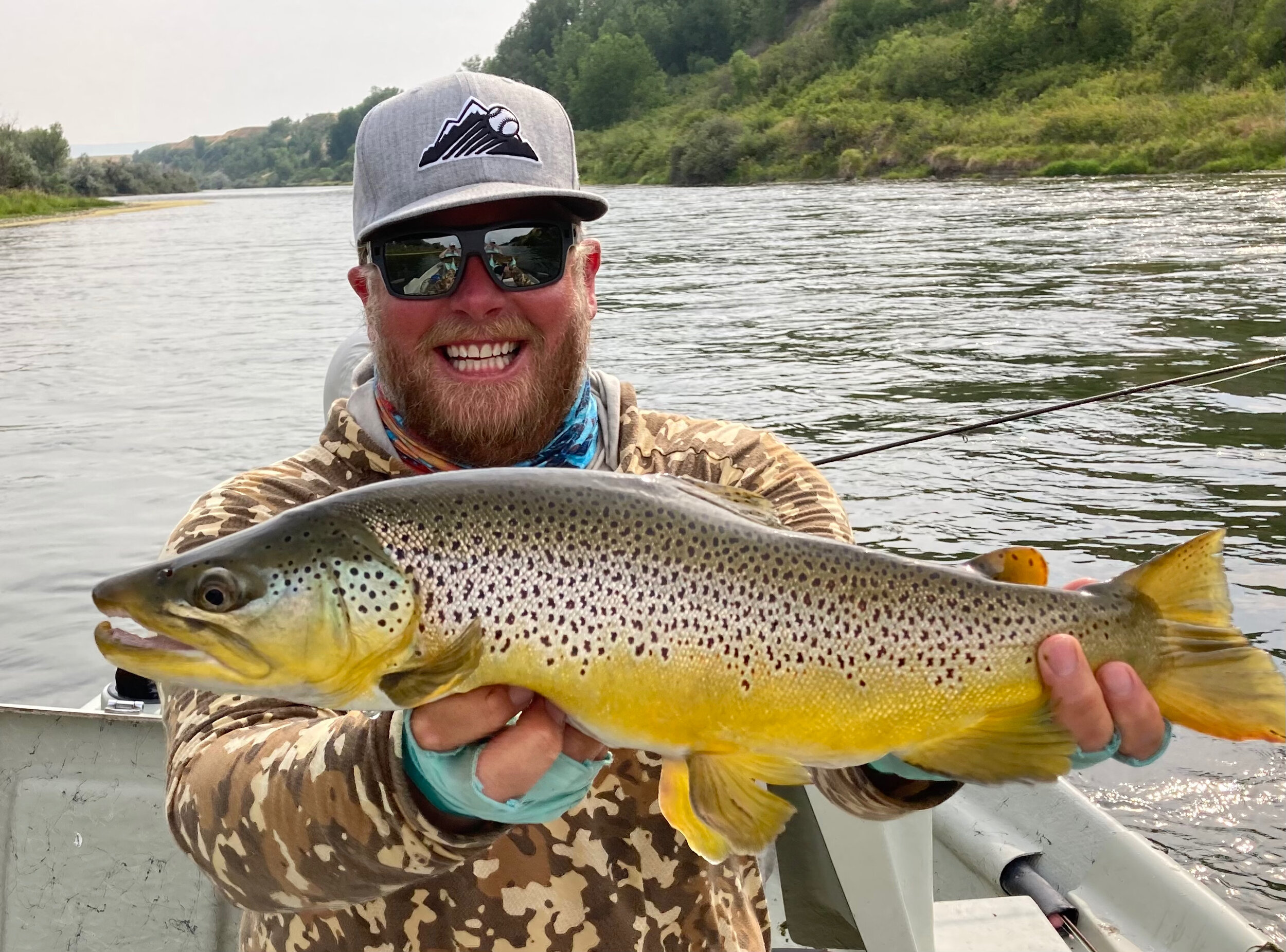 Another beautiful brown trout by head guide and owner of VG outdoors me!!