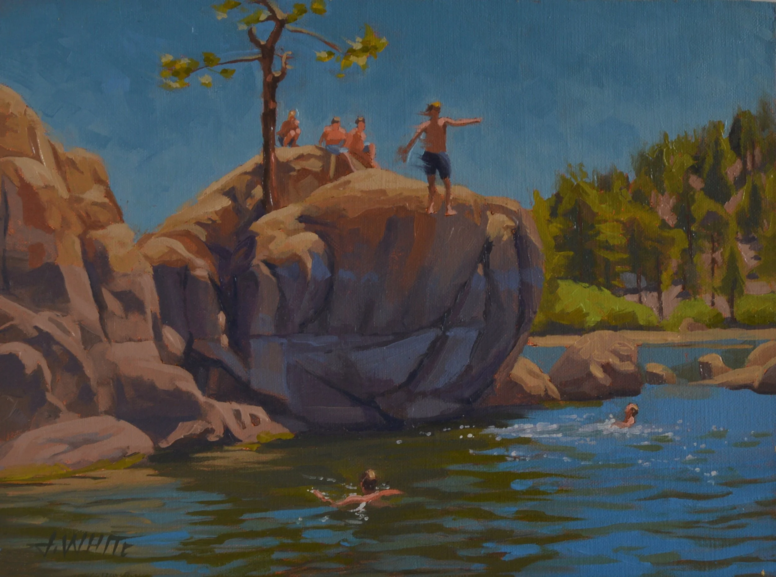 big bear summertime plein air painting