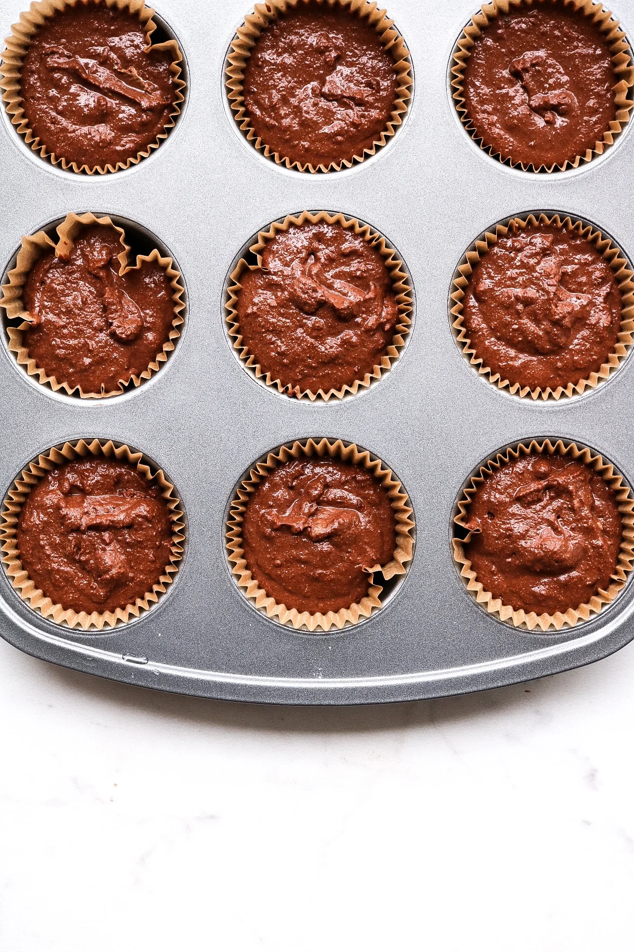 The cupcakes before popping them into the oven!
