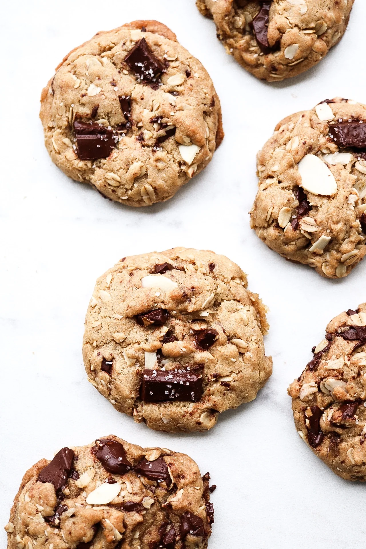 Sprinkle a bit of sea salt on top of the cookies as soon as they come out of the oven - and devour.