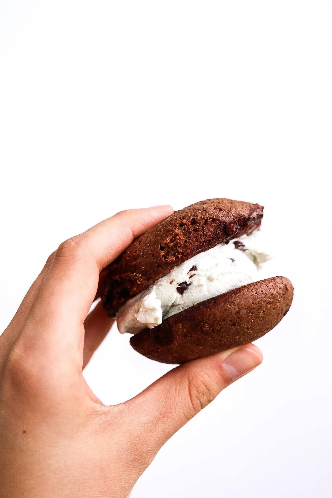 Fill with your favorite chocolate mint ice cream - you could use any ice cream you prefer, but the mint chocolate goes best with chocolate mint ice cream - I promise!