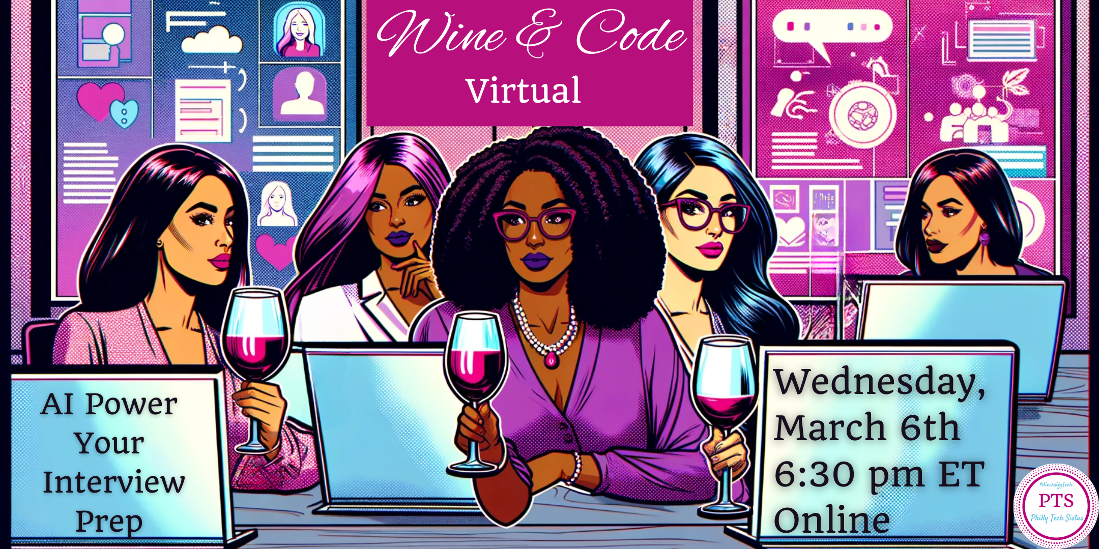 Wine and Code Virtual: AI Power Your Interview Prep