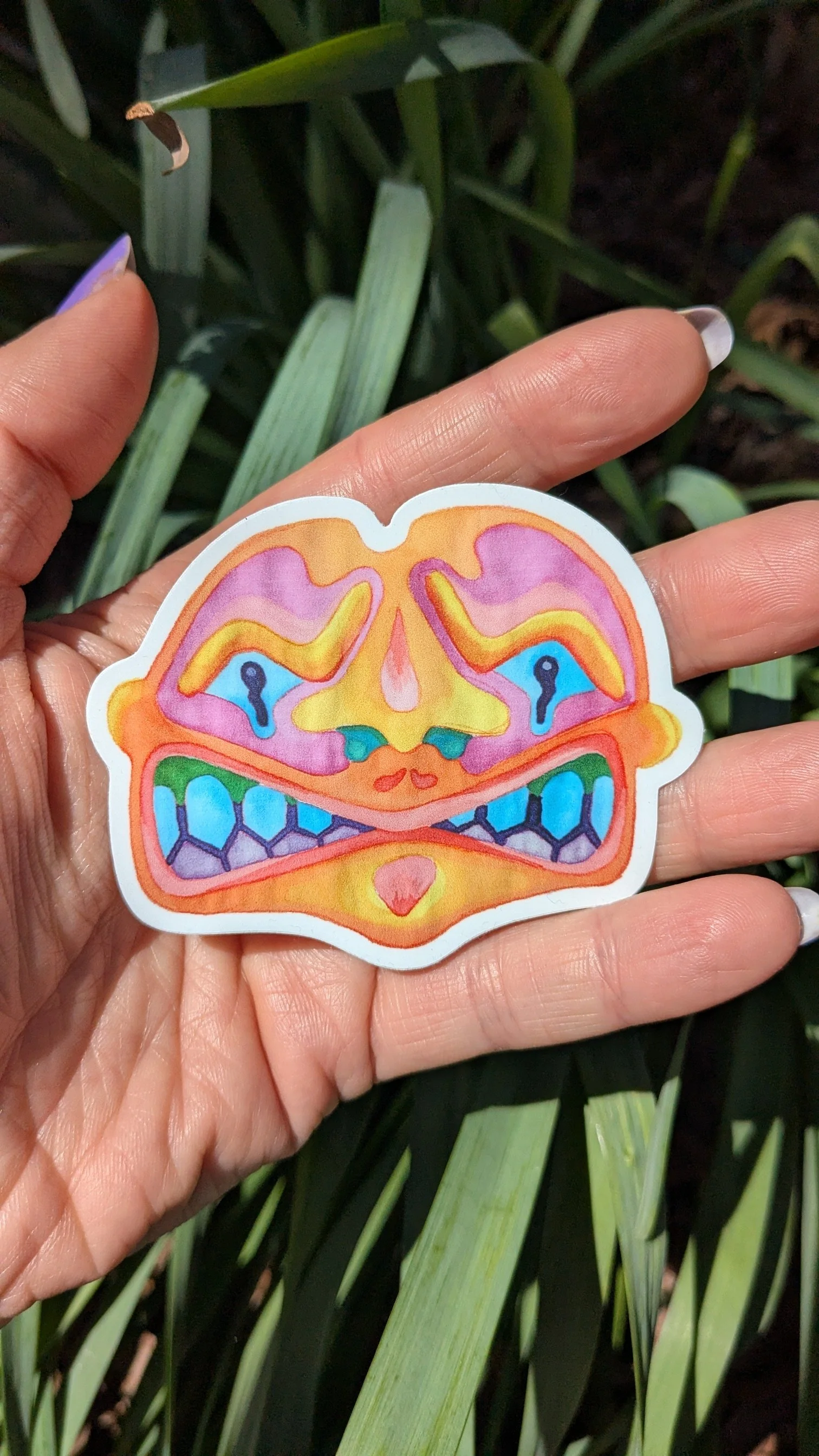 "Crayola Face Orange" Sticker