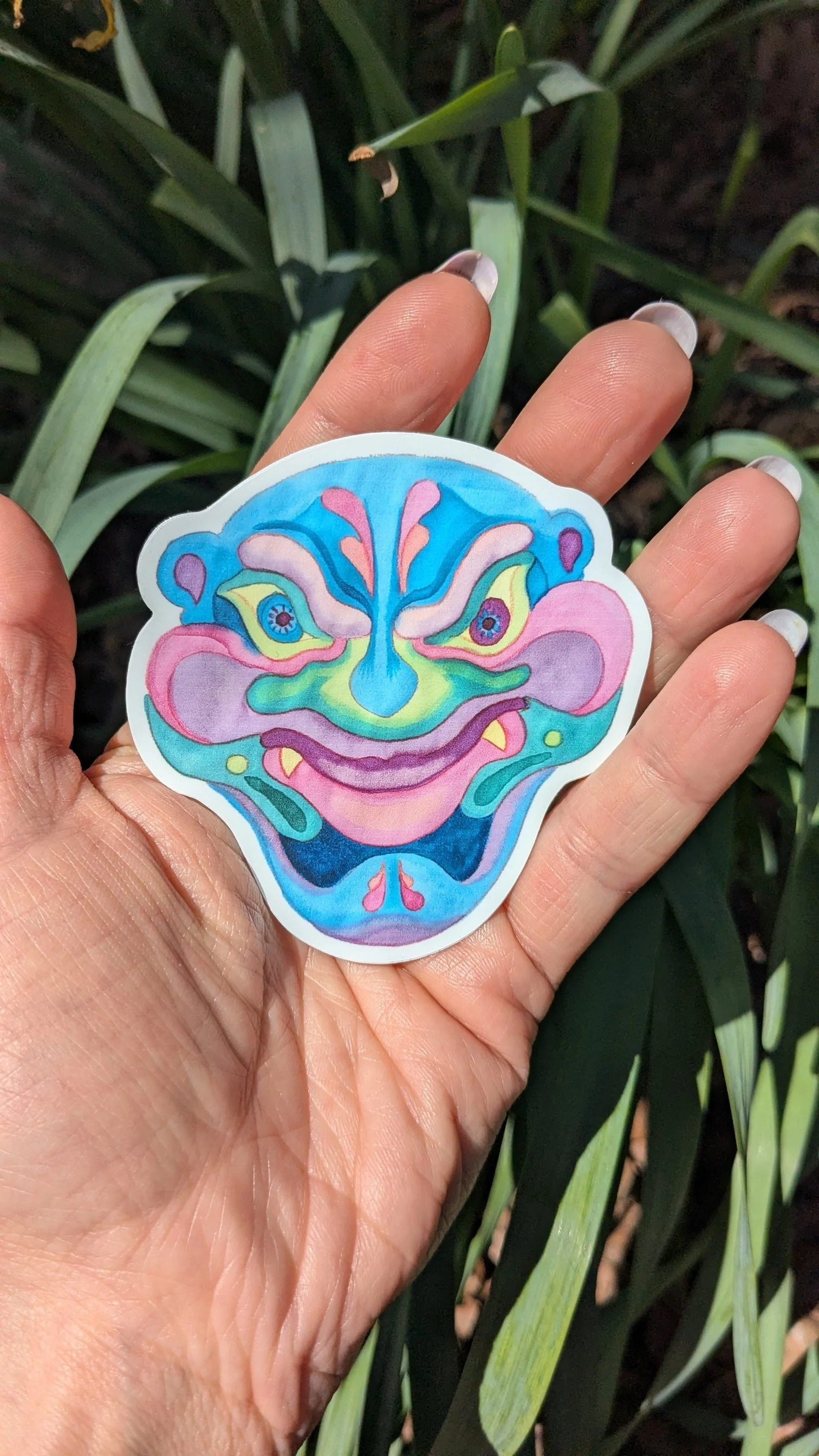 "Crayola Face Blue" Sticker
