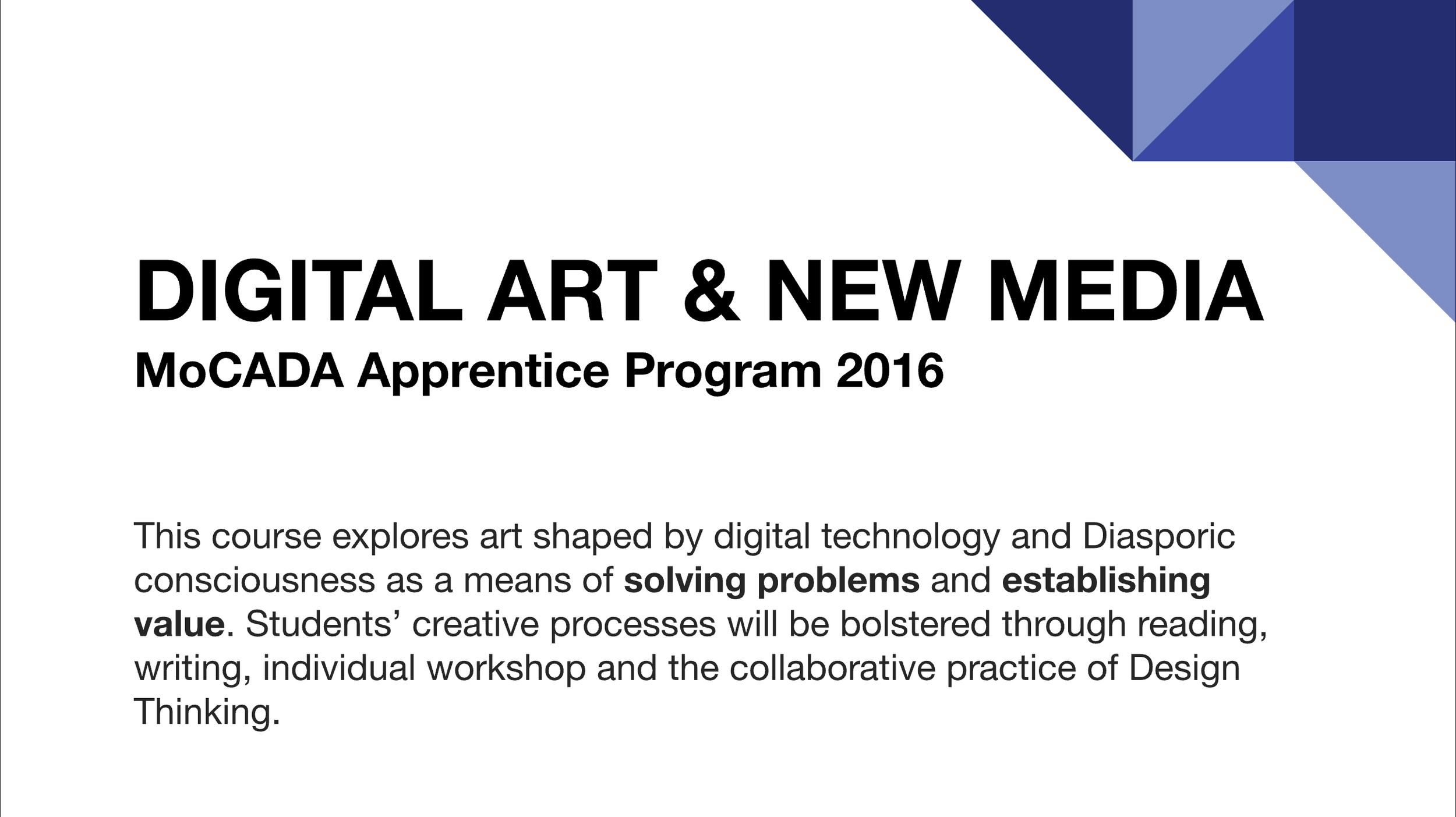 Digital Arts &amp; New Media