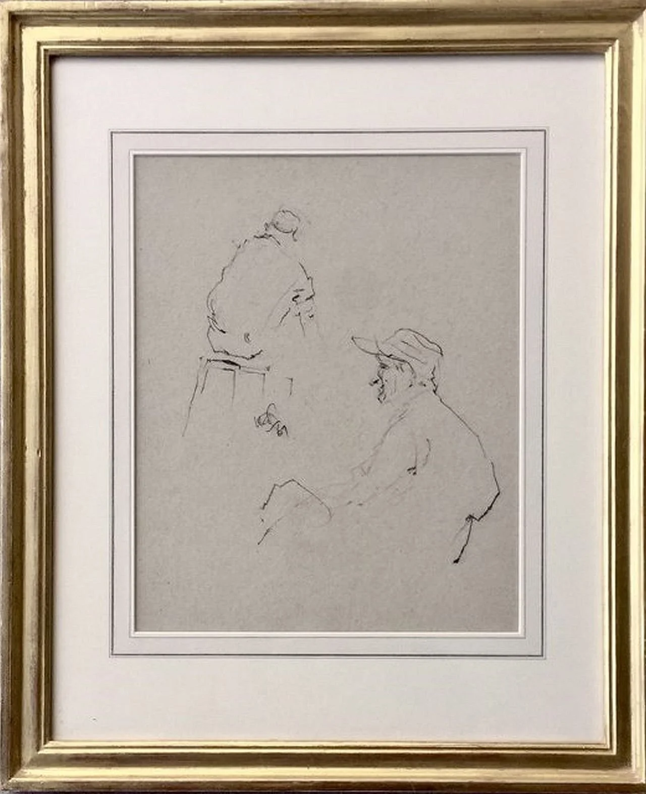 Chalk study of a baseball player