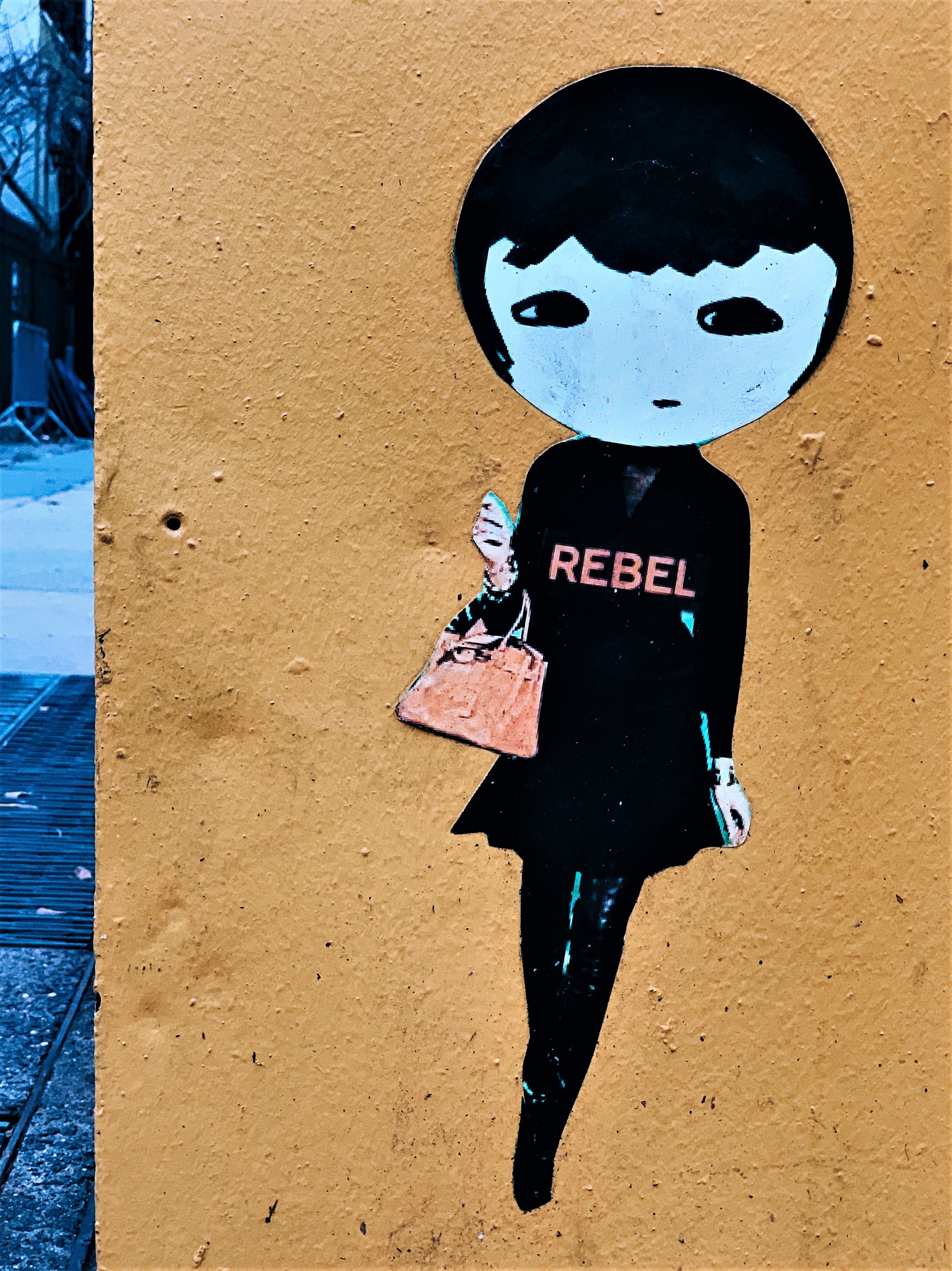 Rebel mural on wall