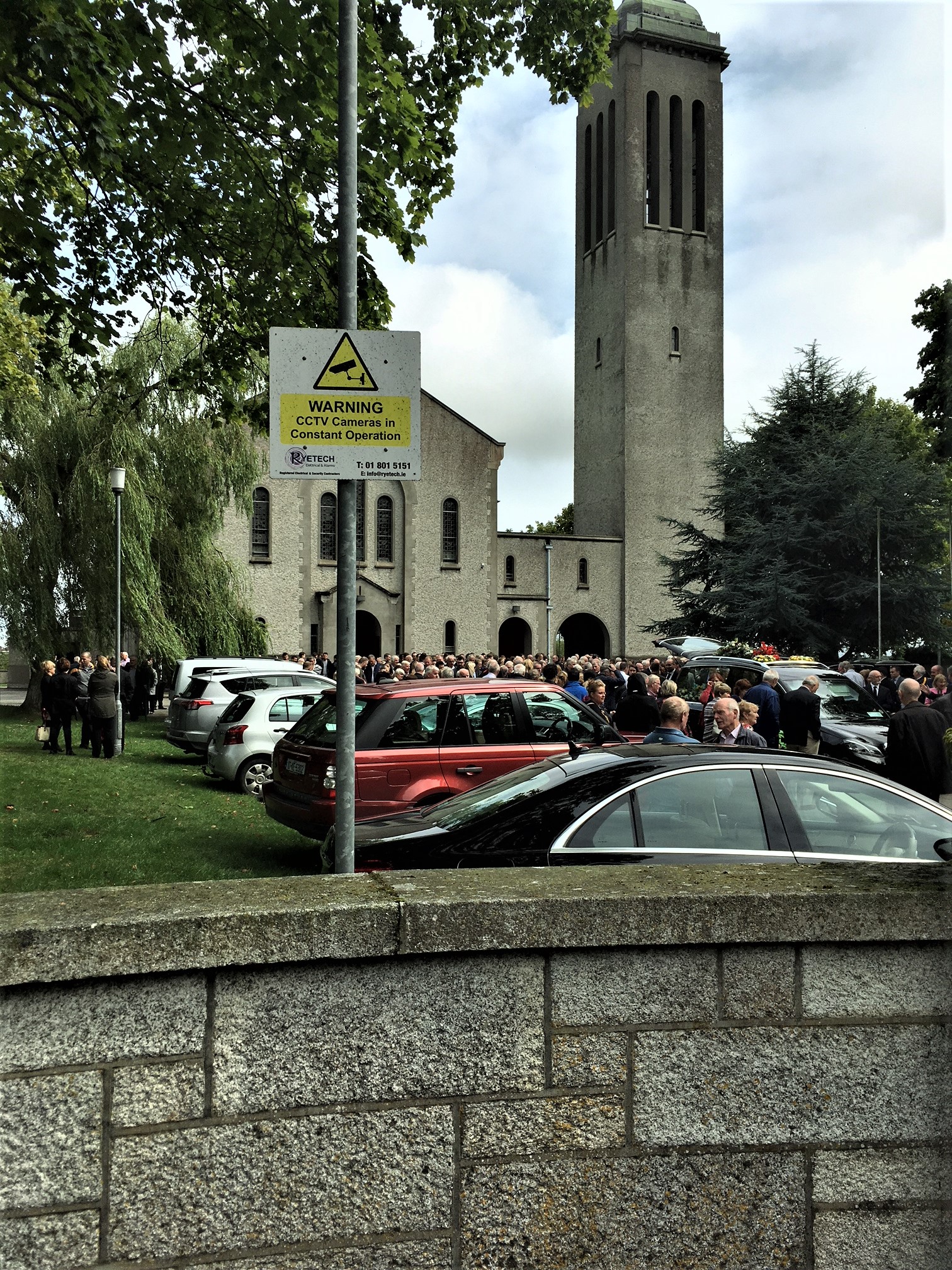 Funeral at church in Dunboyne Village