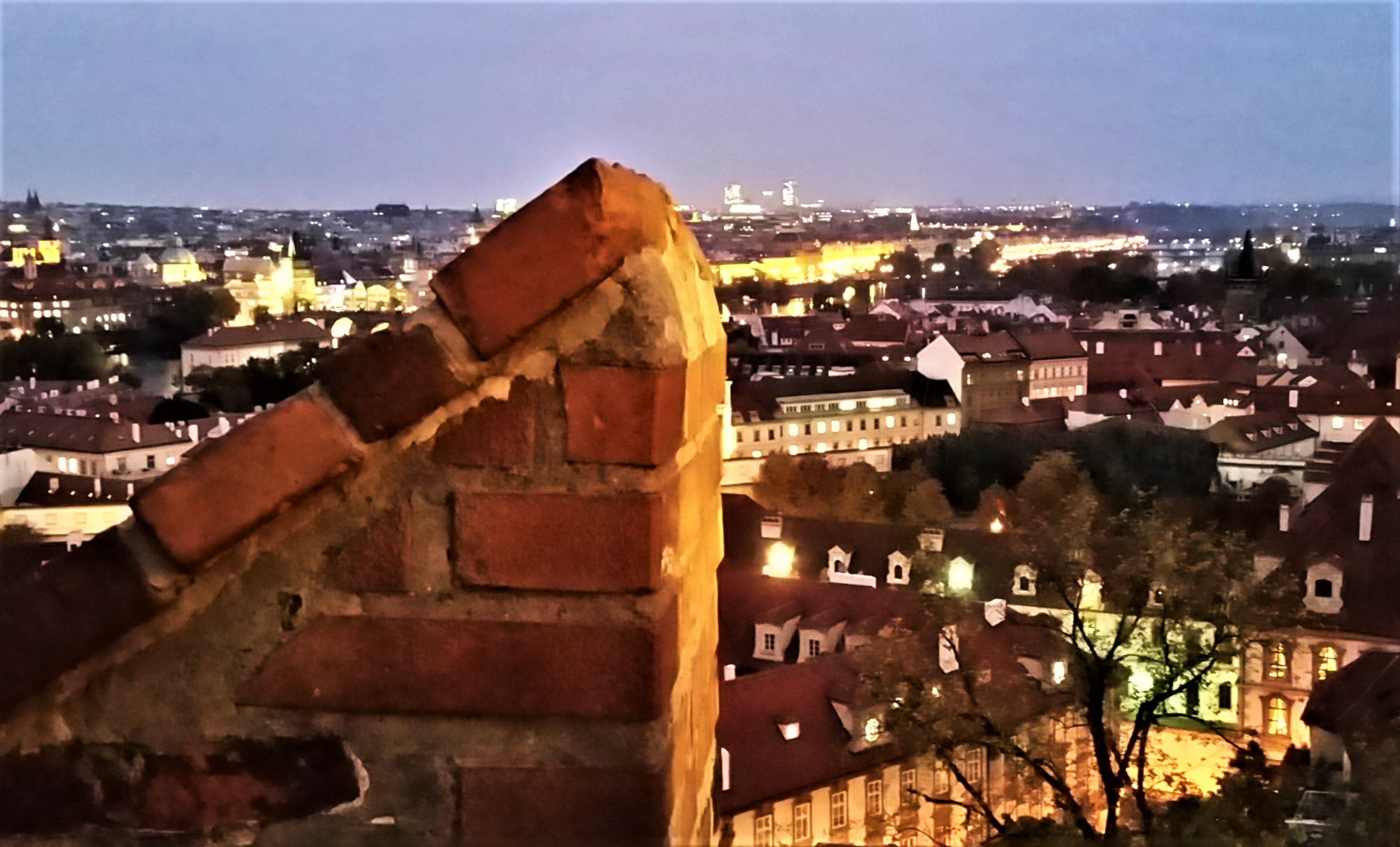 Night view from the Stairs in Prague, CZ