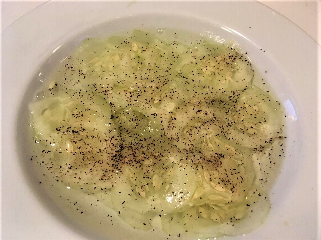 Cucumber salad from cookbook