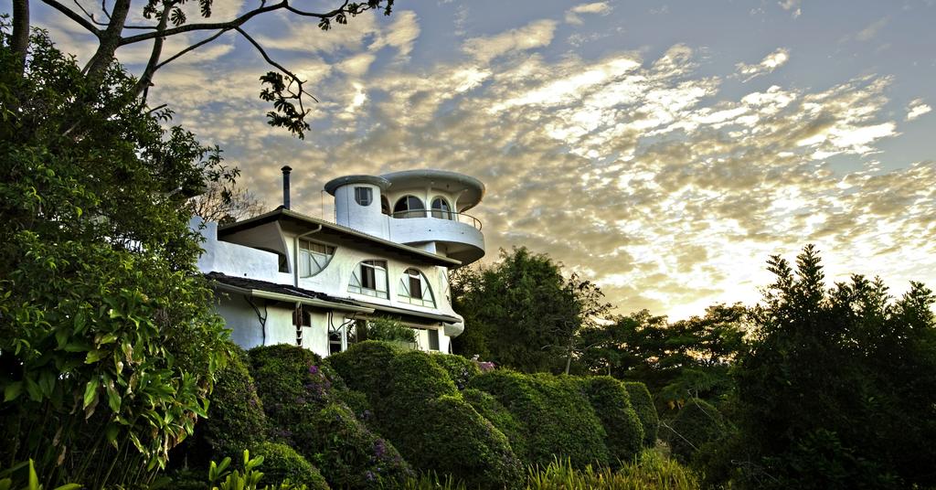 View up to Finca Rosa Blanca in Costa Rica