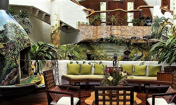 Lobby of Finca Rosa Blanca in Costa Rica