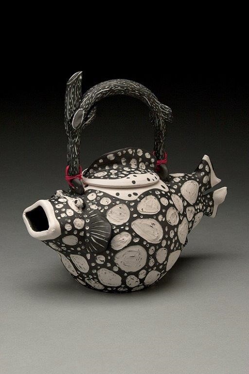 Ceramic teapot sculpture by Eileen Braun