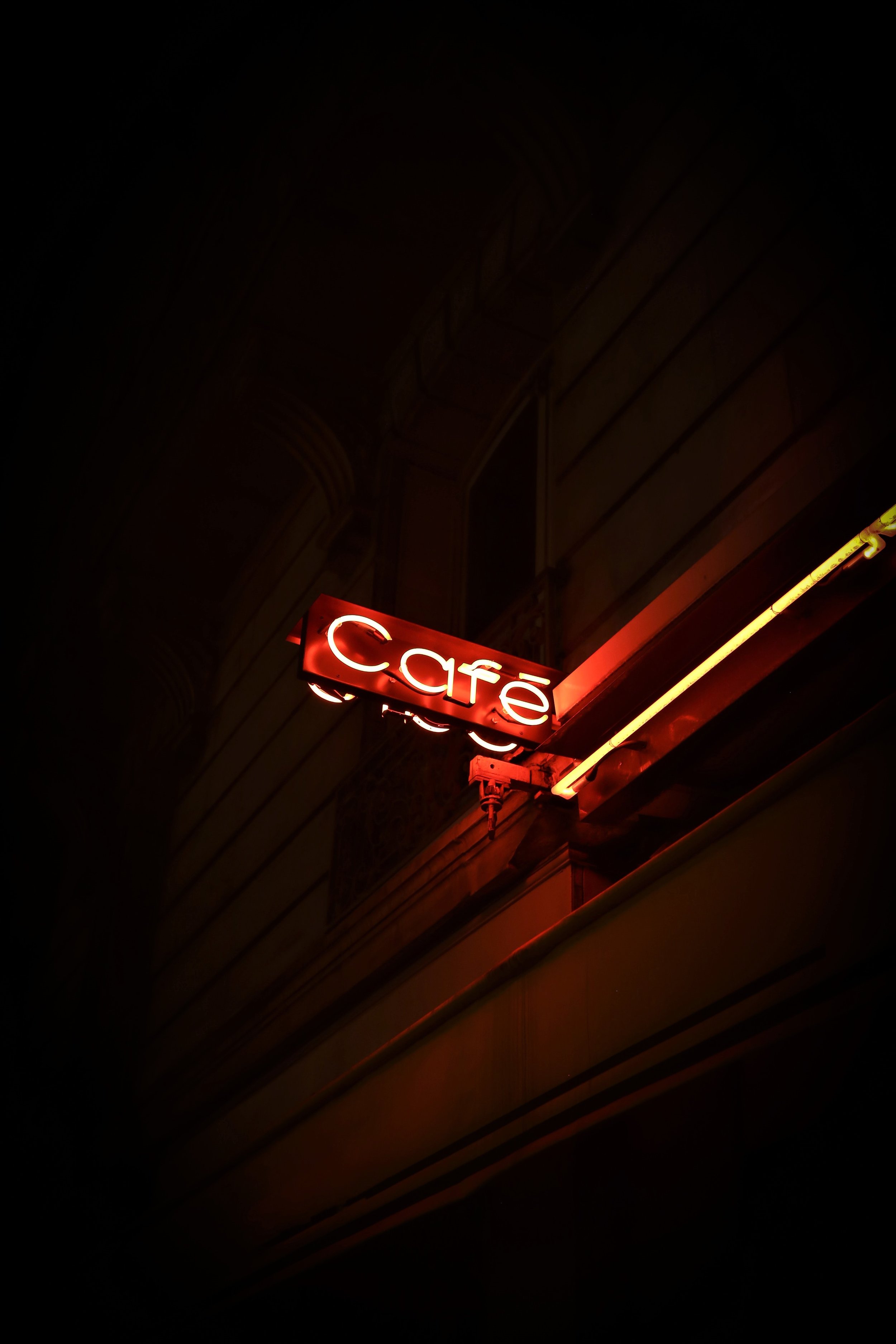 Red French Cafe Sign