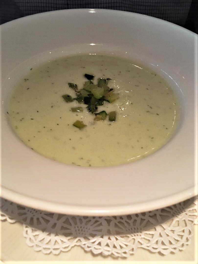 Chilled Cucumber Soup at Pricci in Atlanta