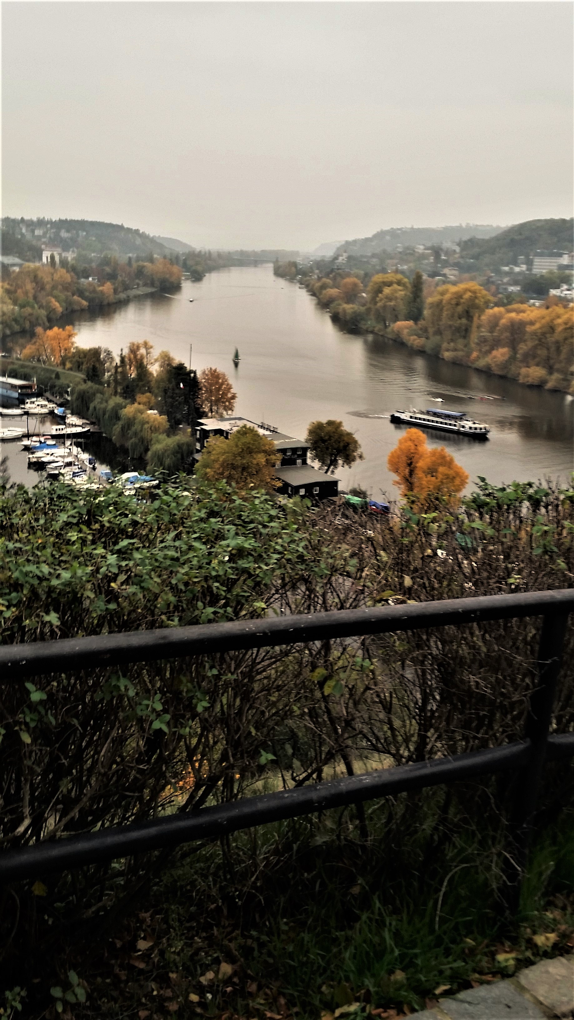 View of the Vltava River in Vysehrad
