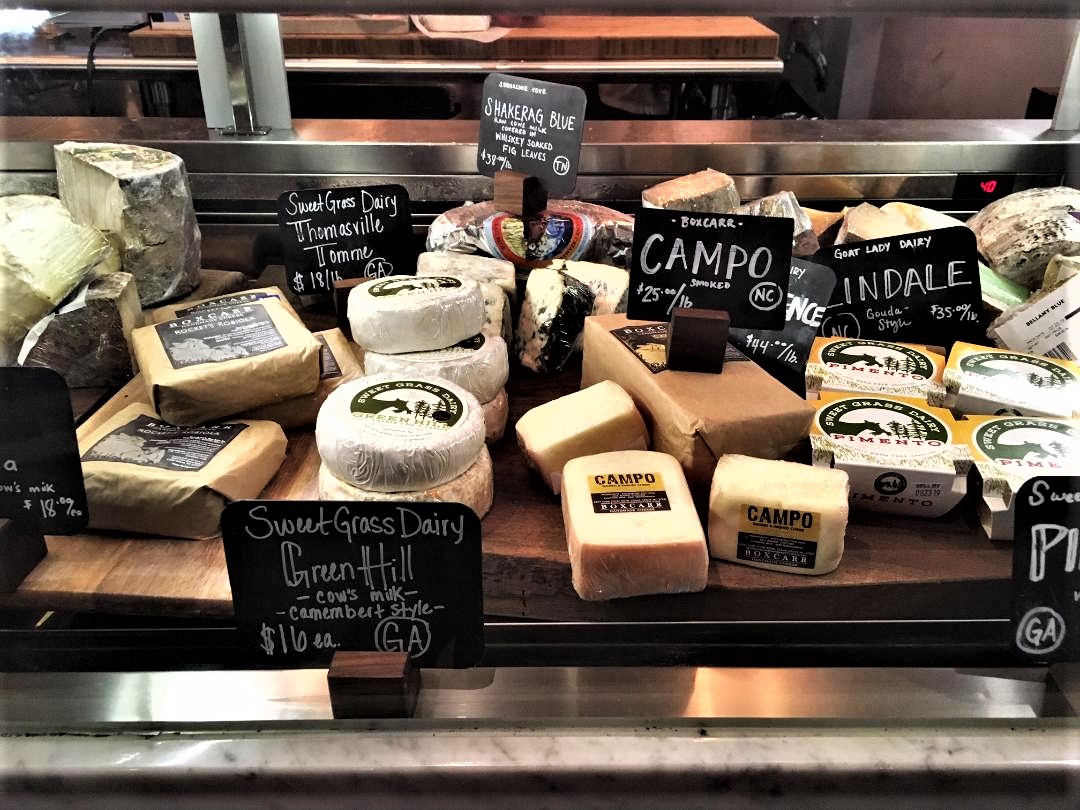 Cheese selections at Bellina