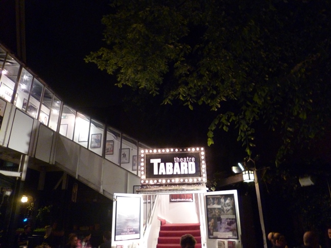 The front of the Tabard Theater where we opened Harper Regan