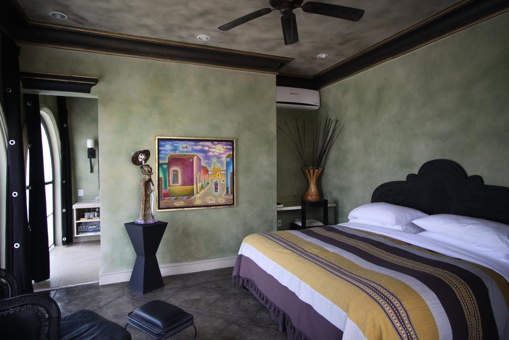 A typical room at the Hotel Villa Corona in Ajijic, Mexico