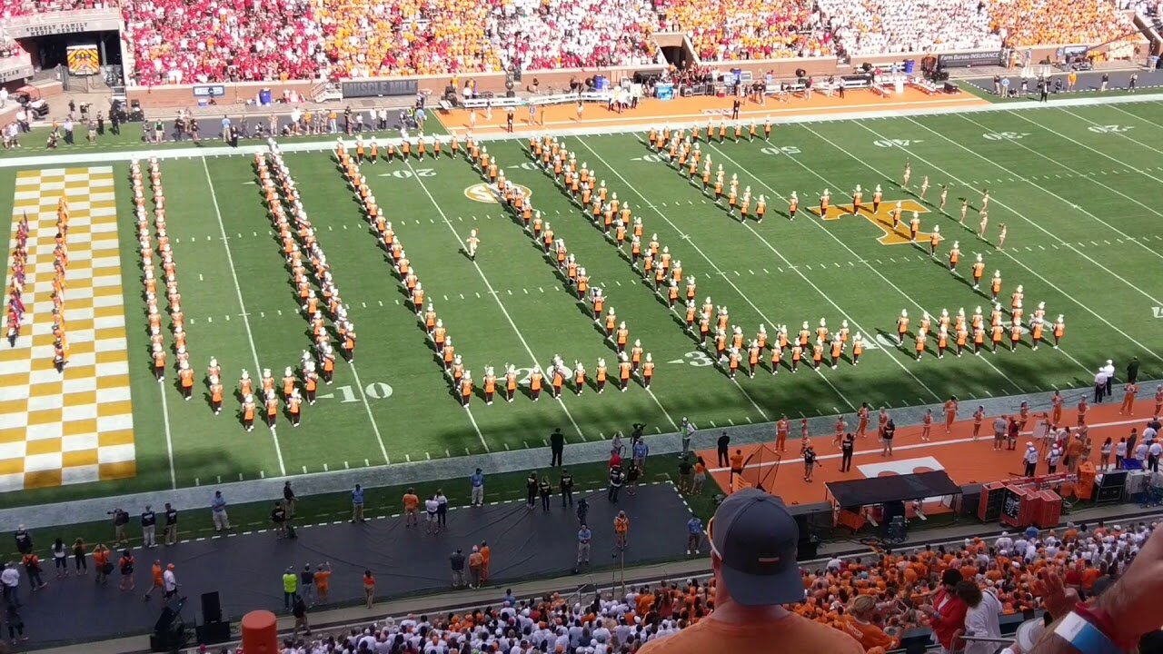 Spelling out the name on the field