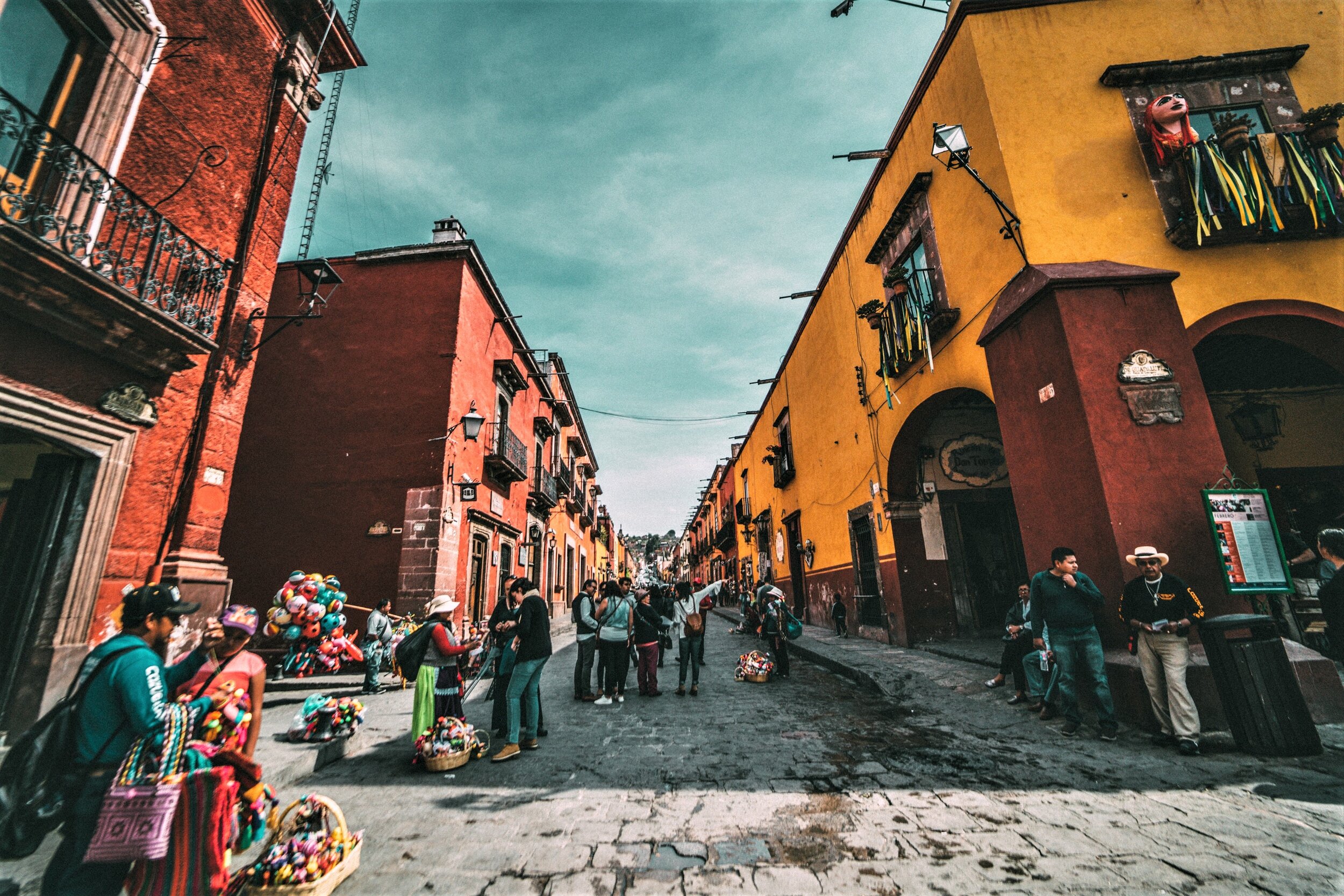 View of Calle Umaran in downtown