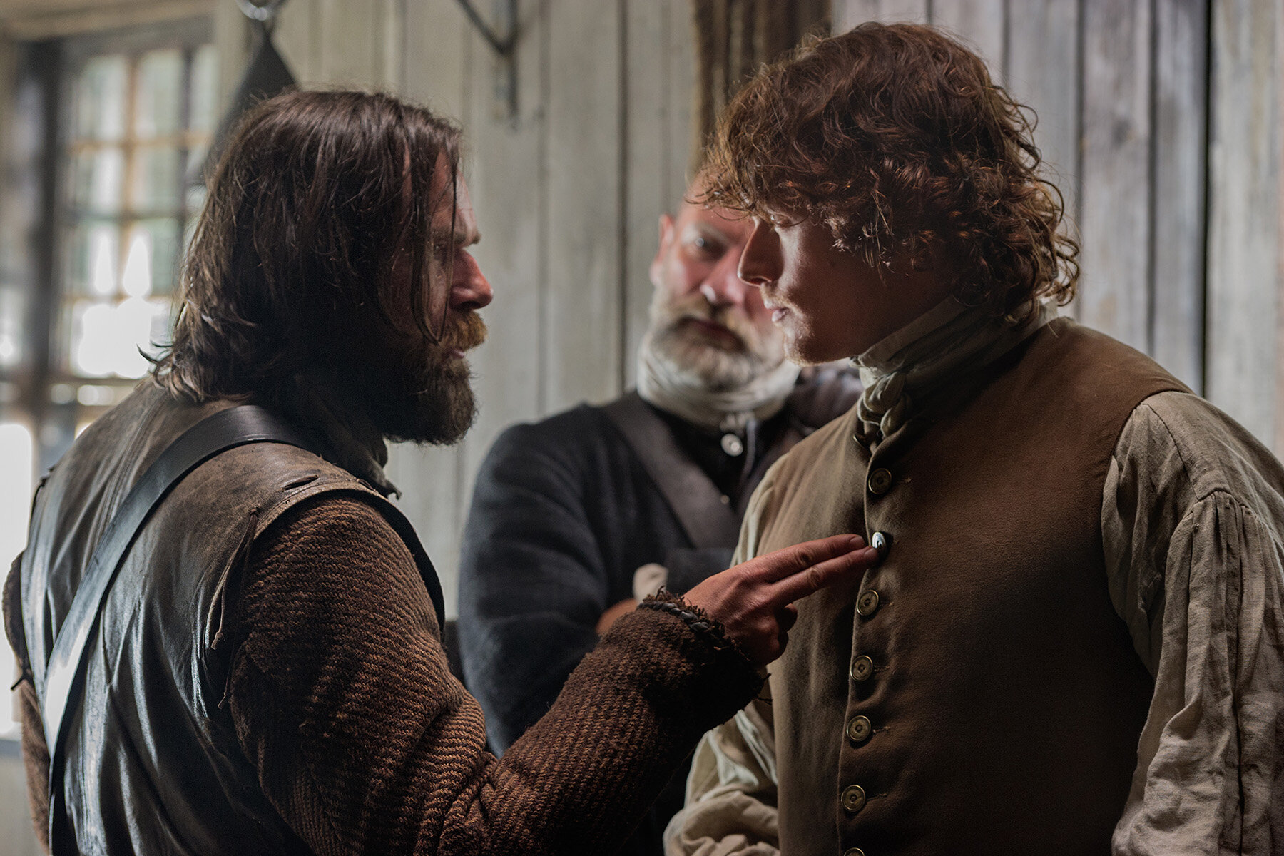 Murtagh Fitgibbons with Dougal and Jamie in Outlander