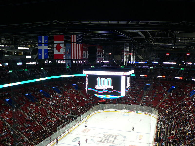 Bell Center hockey stadium in Montreal, Quebec