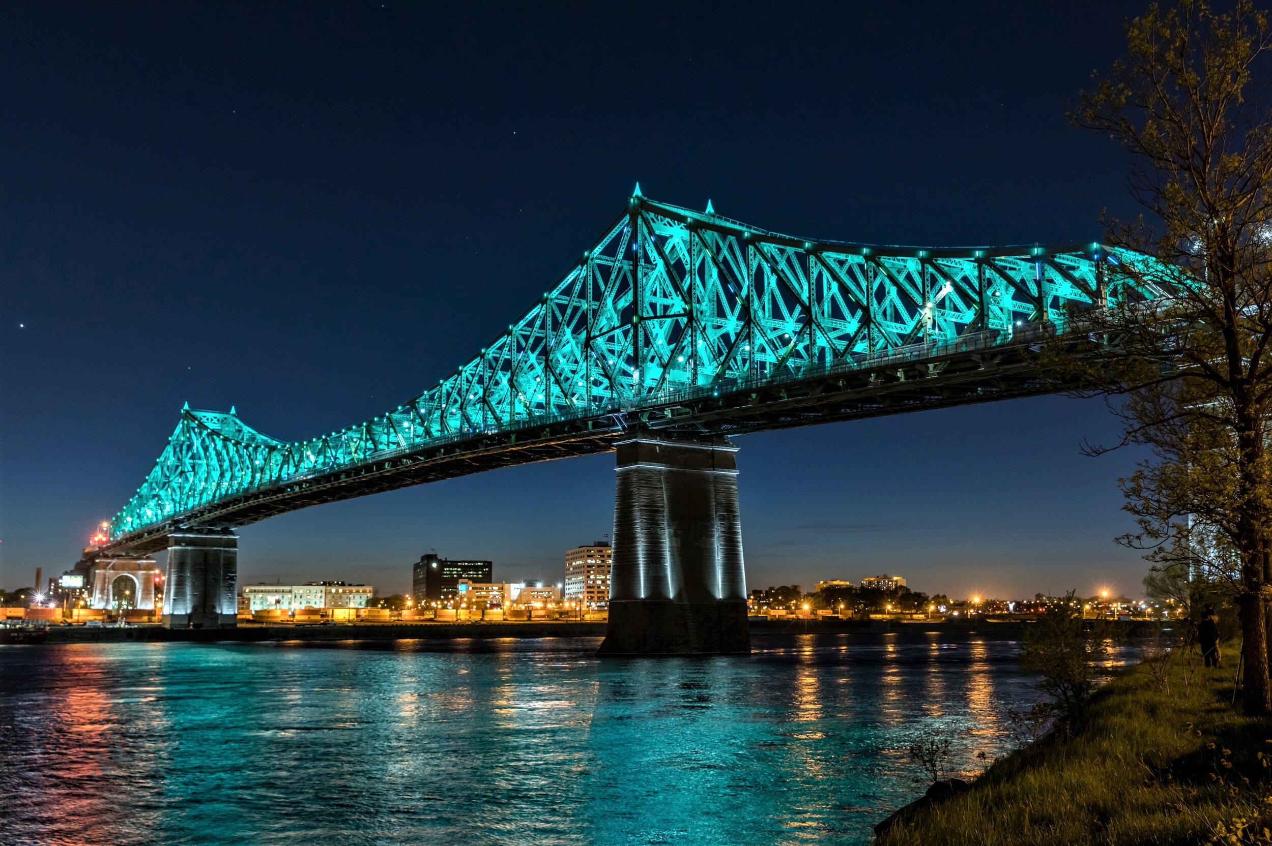 The Jacques Cartier Bridge in Montreal, Quebec