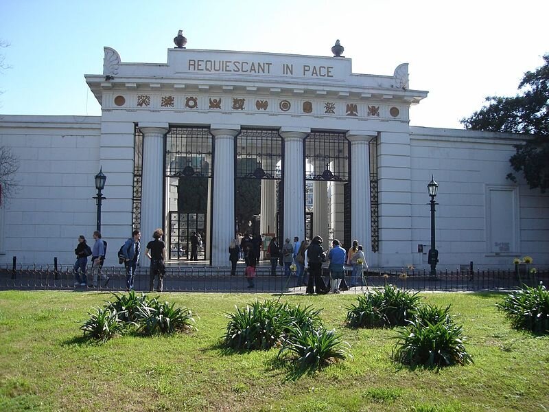 Entrance to Recoleta Cemetery in Buenos Aires, Argentina