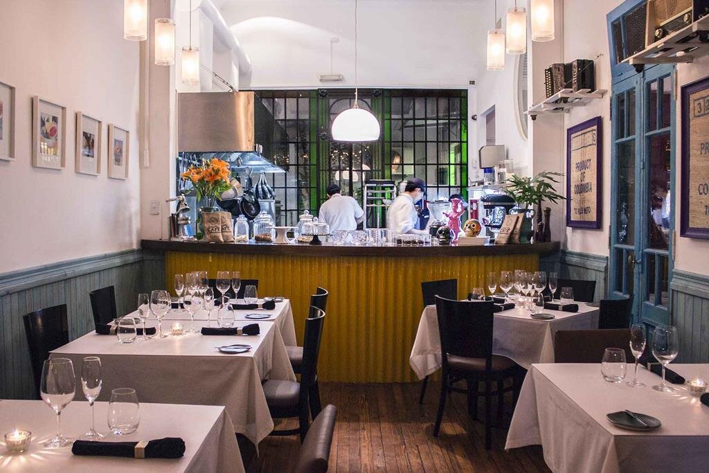 Interior of i Latina Restaurant in Buenos Aires, Argentina