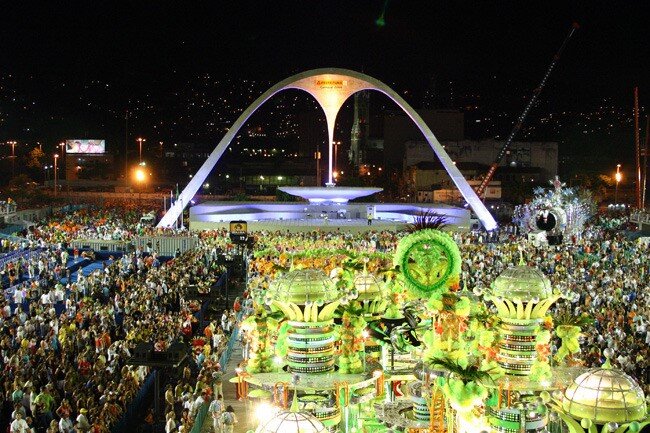 Sambodromo during Carnival in Rio de Janeiro