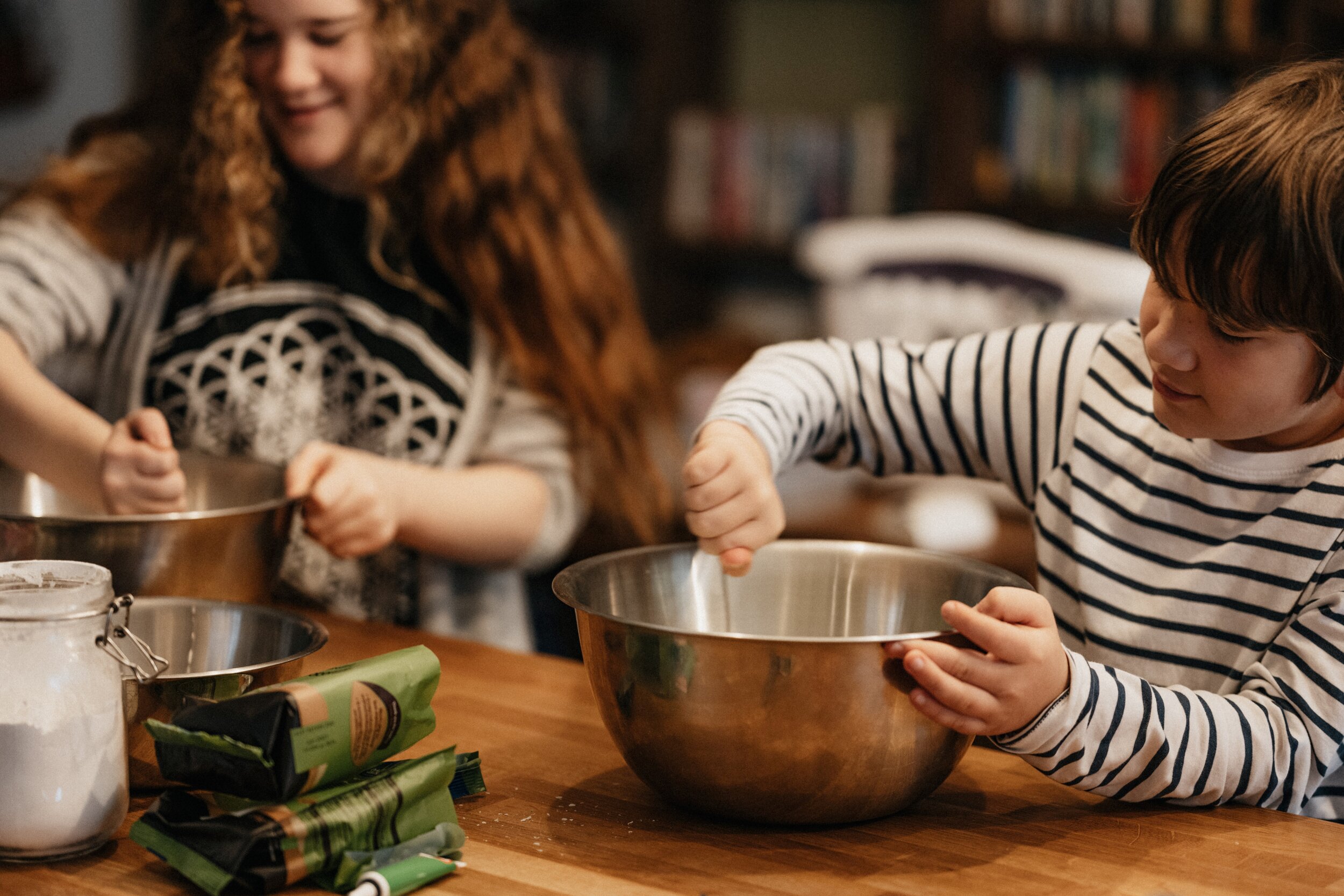 Kids helping