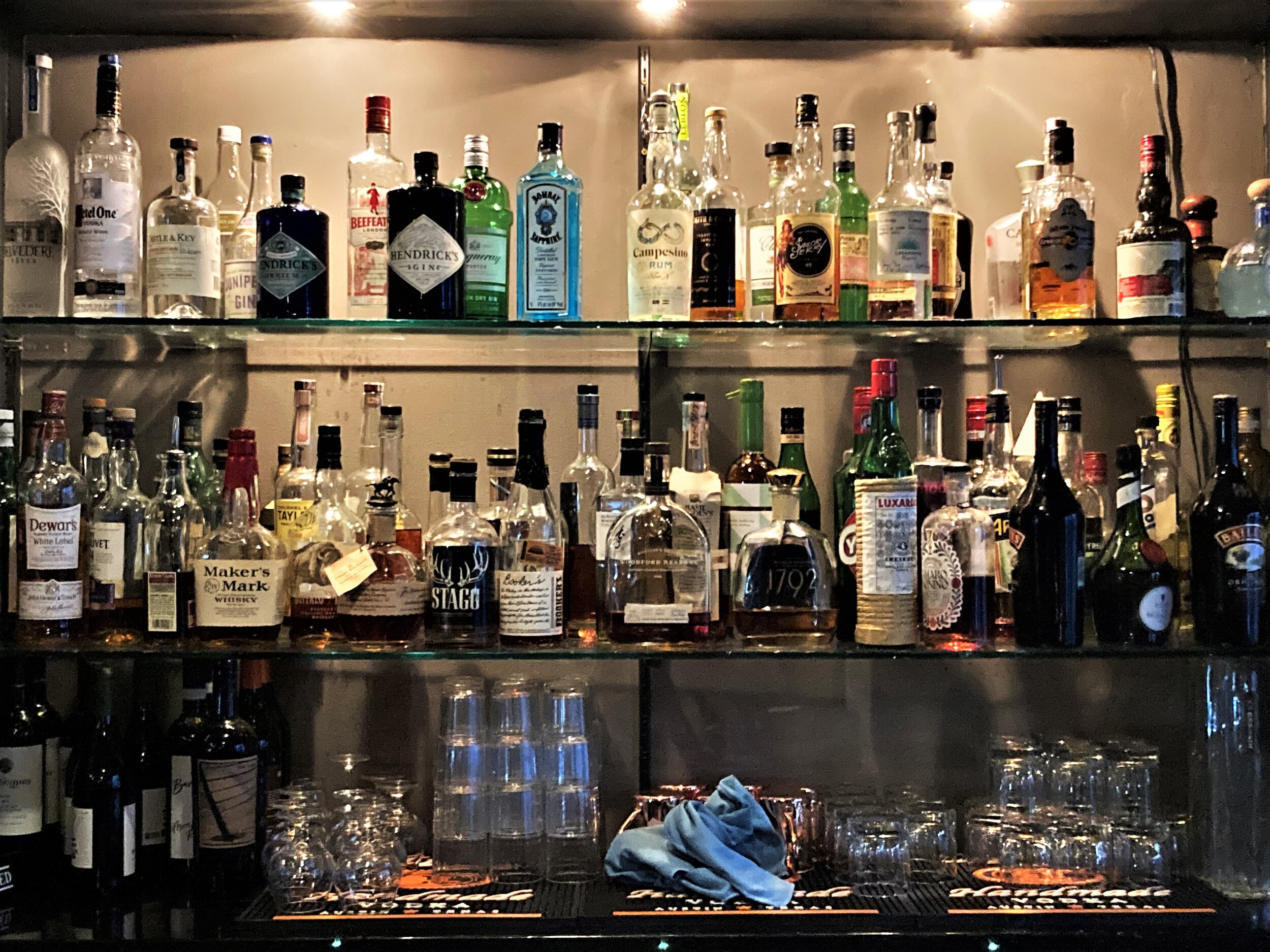 Well stocked bar