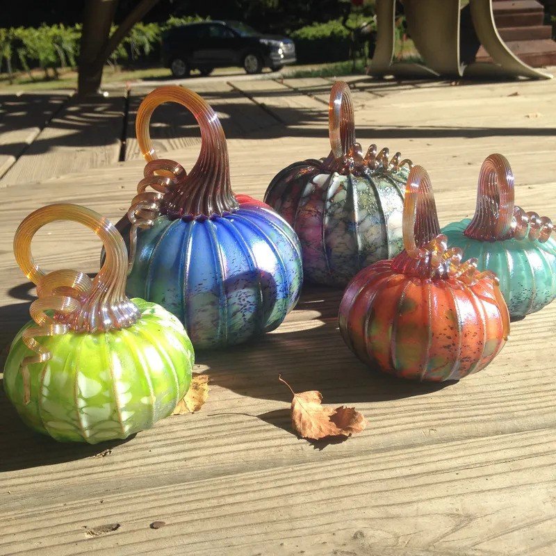 Lovely collection of glass pumpkins