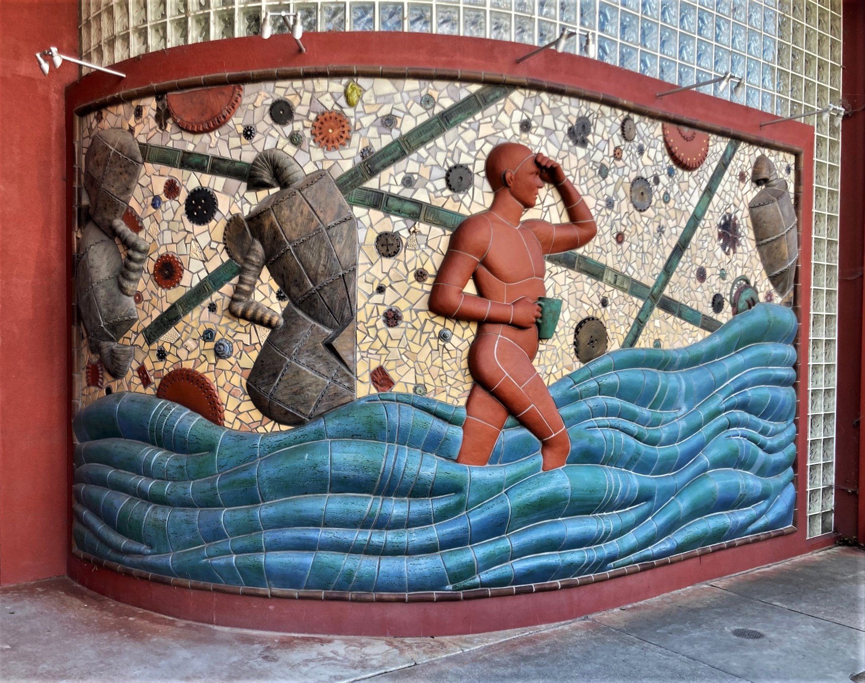 Tile mural in the district
