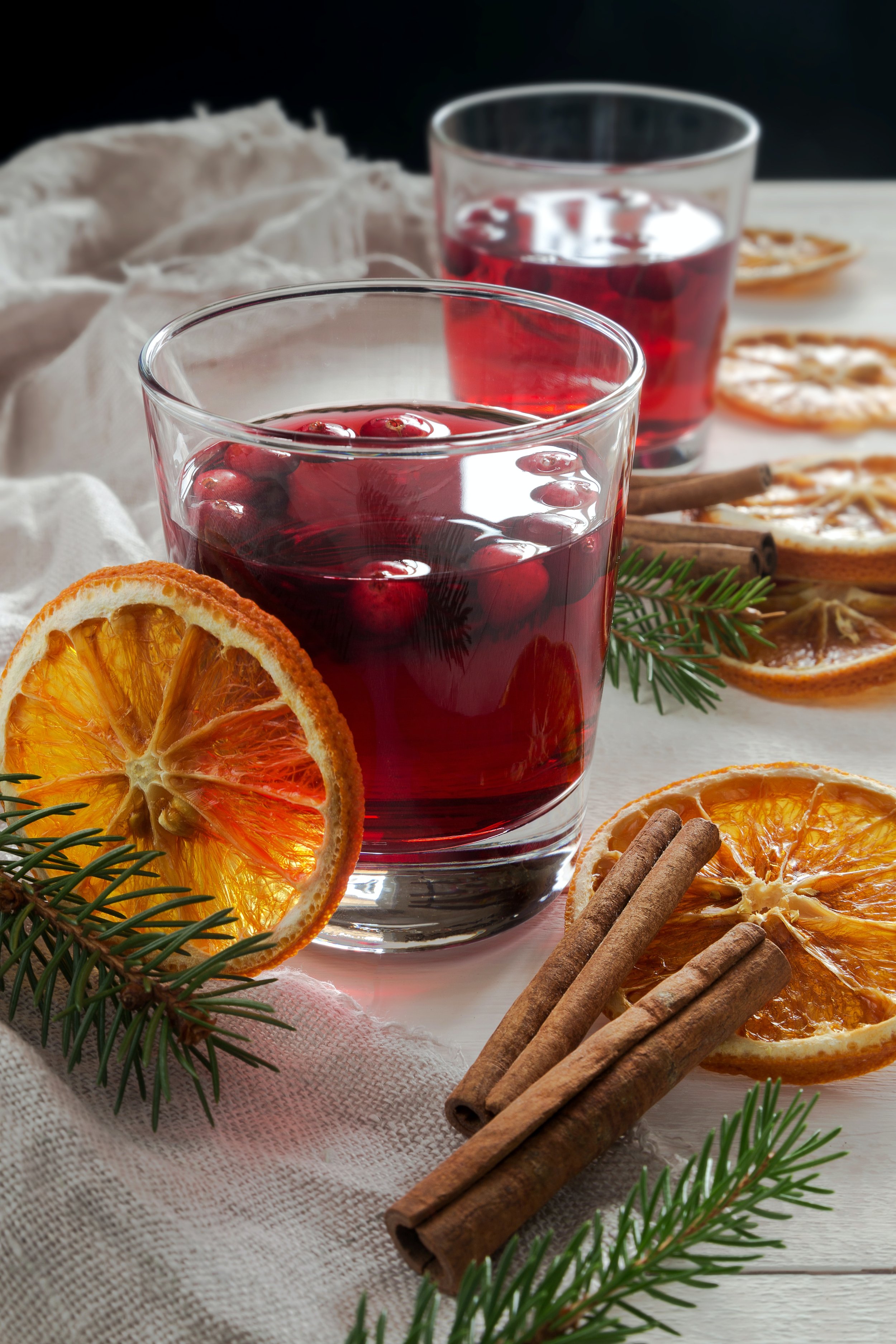 Hot spiced wine sets the mood