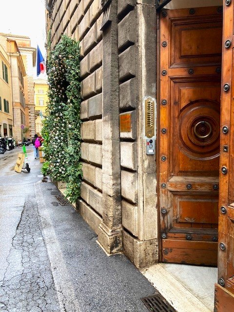 Old European entry doors at Sant'Ivo