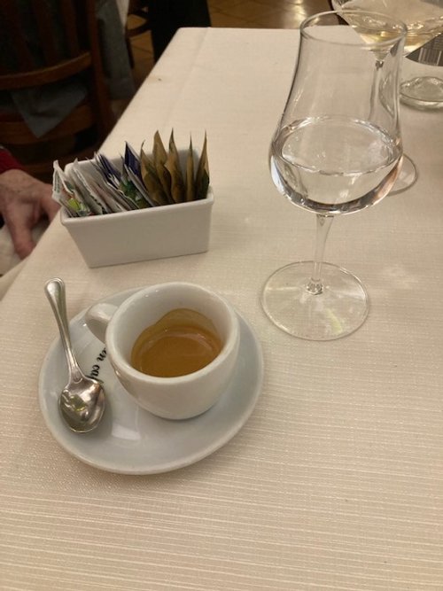Espresso and grappa