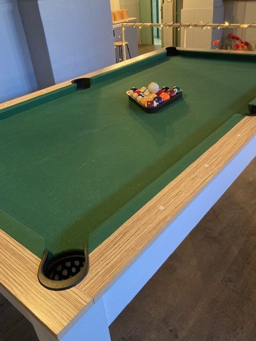 Pool table in game area